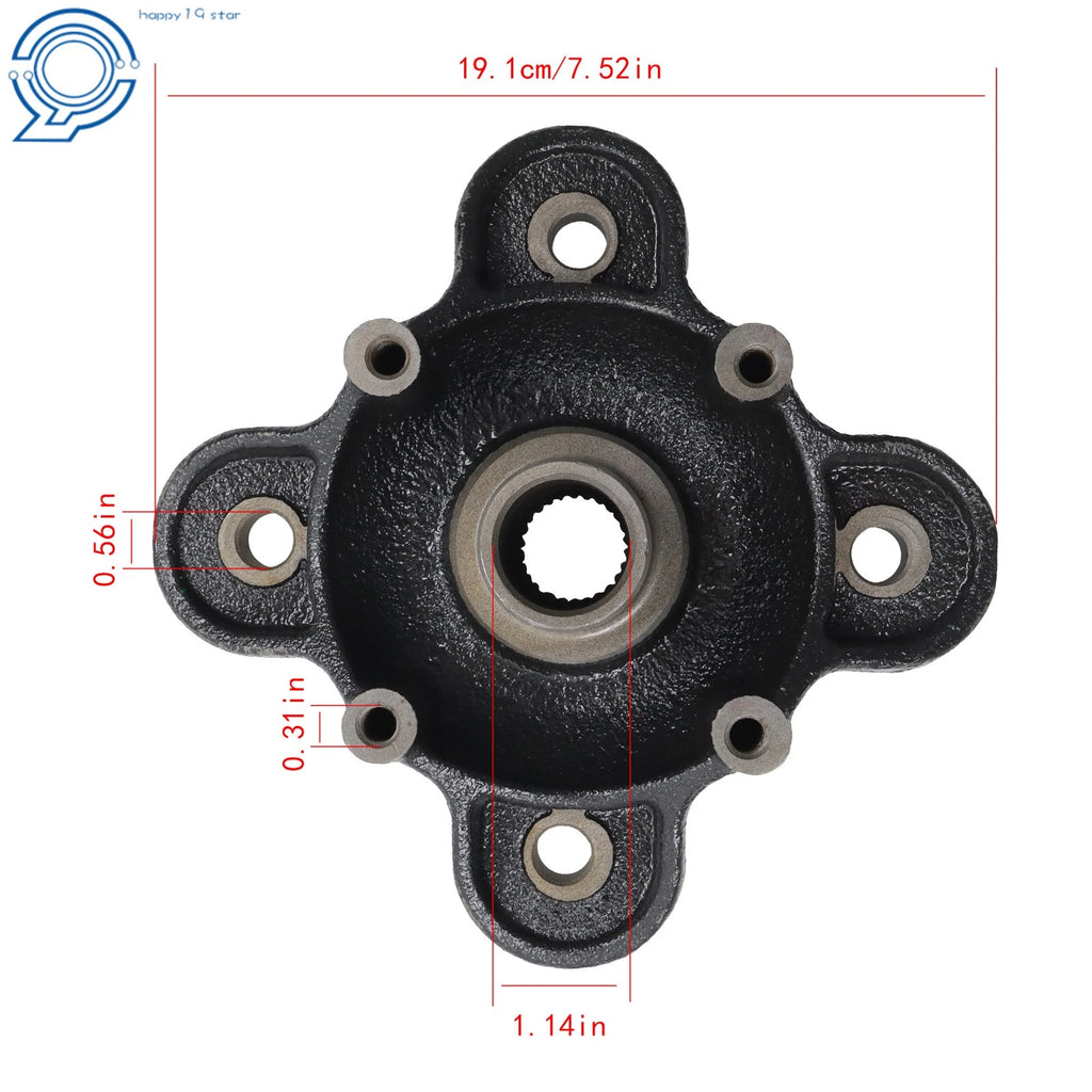 Rear Wheel Hubs & Studs Kit for Polaris Ranger XP 570 900 1000 (2015–2023)