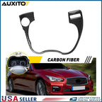 Real Carbon Fiber Dashboard Frame Cover Trim for Infiniti Q50 Q60 (2014–2020)