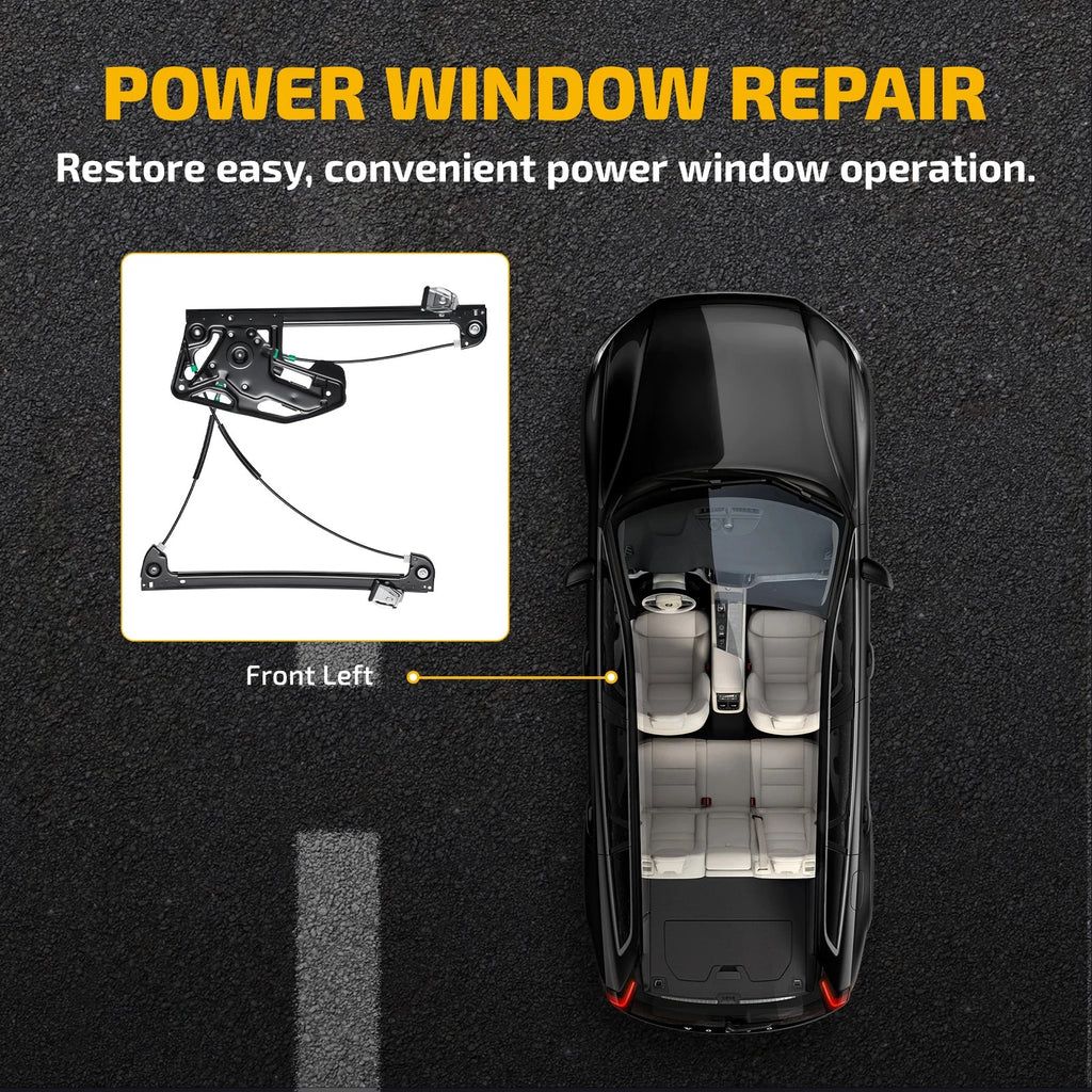 Power Window Regulator with Motor for Ford F-150 (2001–2003) Front Driver Side