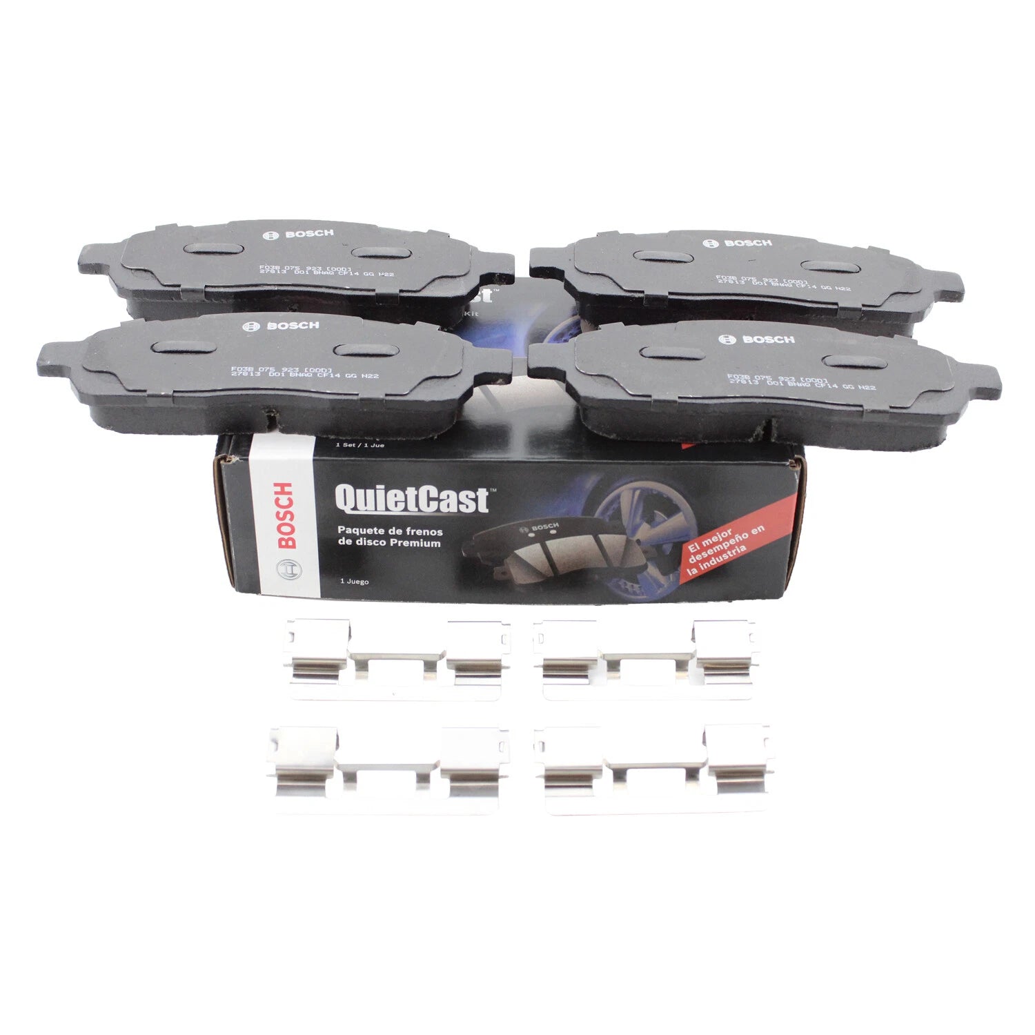 Bosch QuietCast Front Ceramic Slotted Brake Pads for Ford F-150, Lincoln Mark LT (2004–2008)