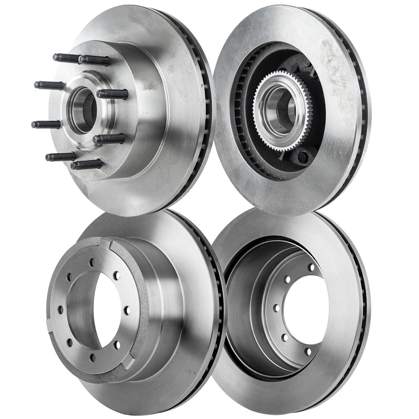 Brake Disc Set for Ford F-350 Super Duty (2012) Front and Rear DRW RWD