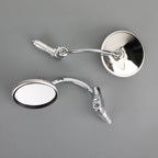 Chrome Handlebar End Mirrors for Motorcycle Cafe Racer (22mm)