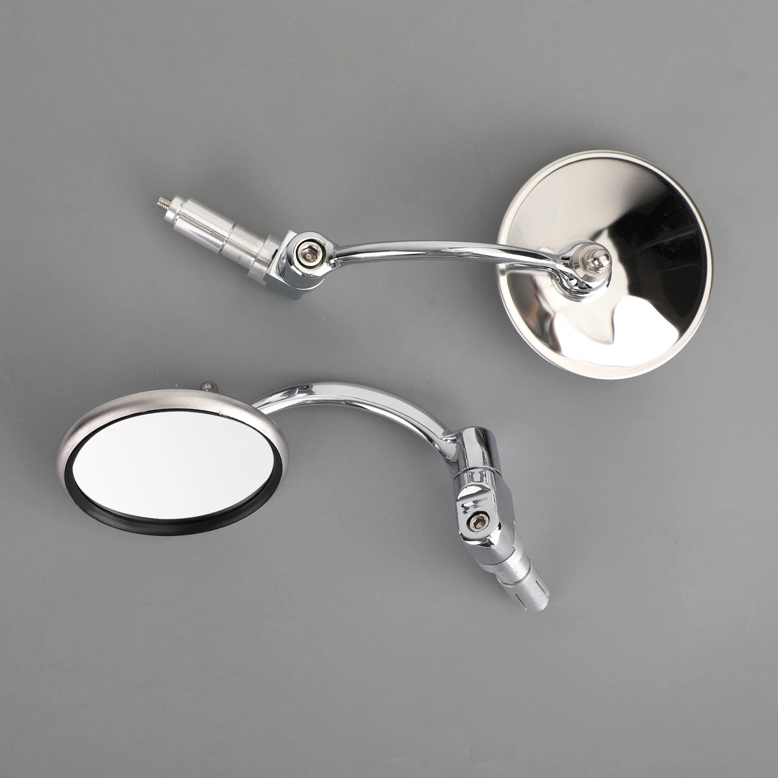 Chrome Handlebar End Mirrors for Motorcycle Cafe Racer (22mm)