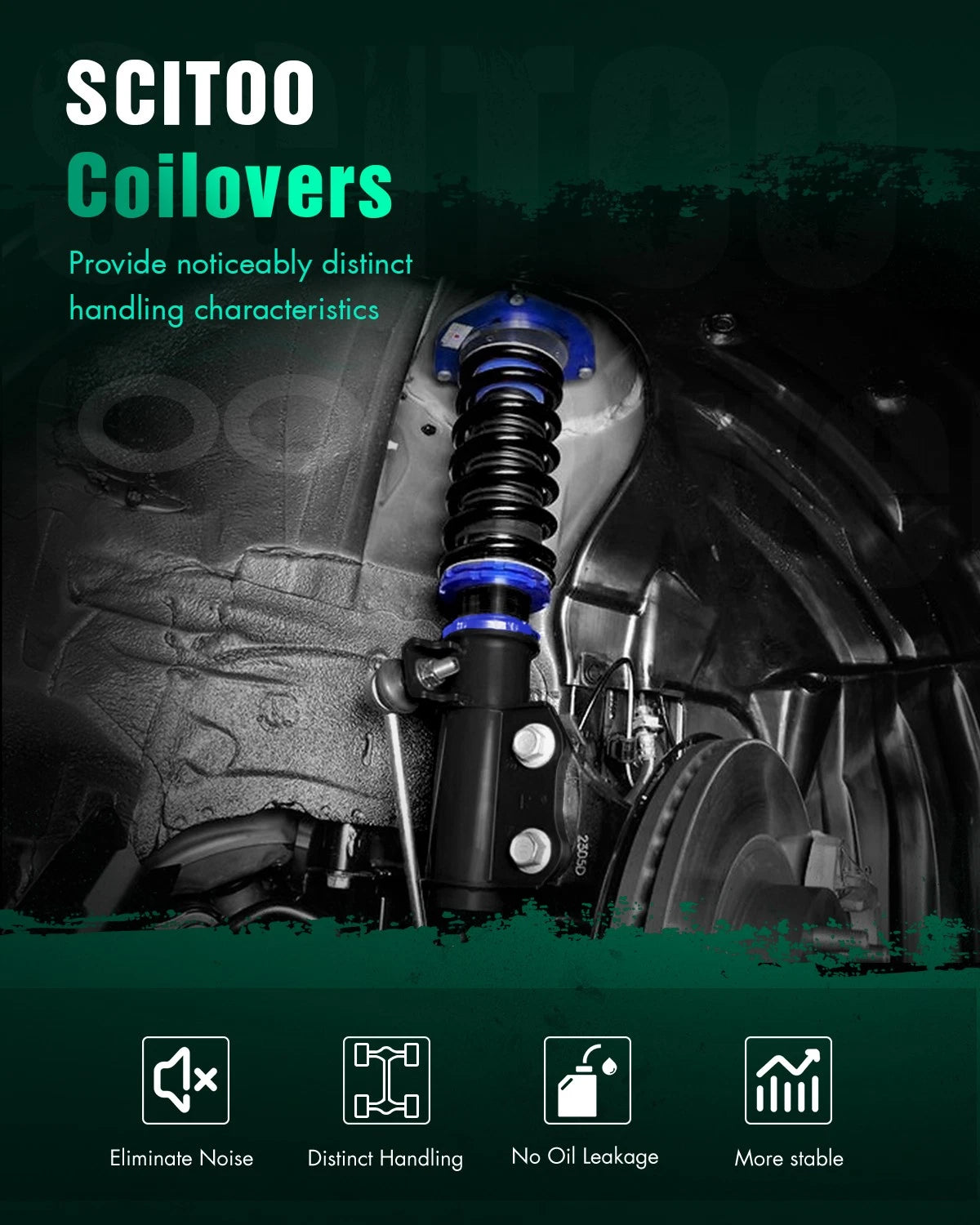 Coilovers Kit for Honda Accord (2008–2012) - Adjustable Height Shocks
