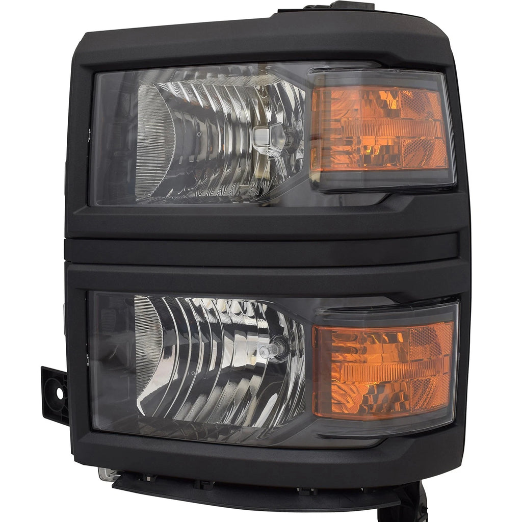 Replacement Black Driver Side Halogen Headlight Assembly for 2014–2015 Chevy