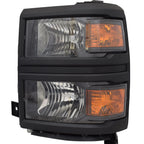 Replacement Black Driver Side Halogen Headlight Assembly for 2014–2015 Chevy