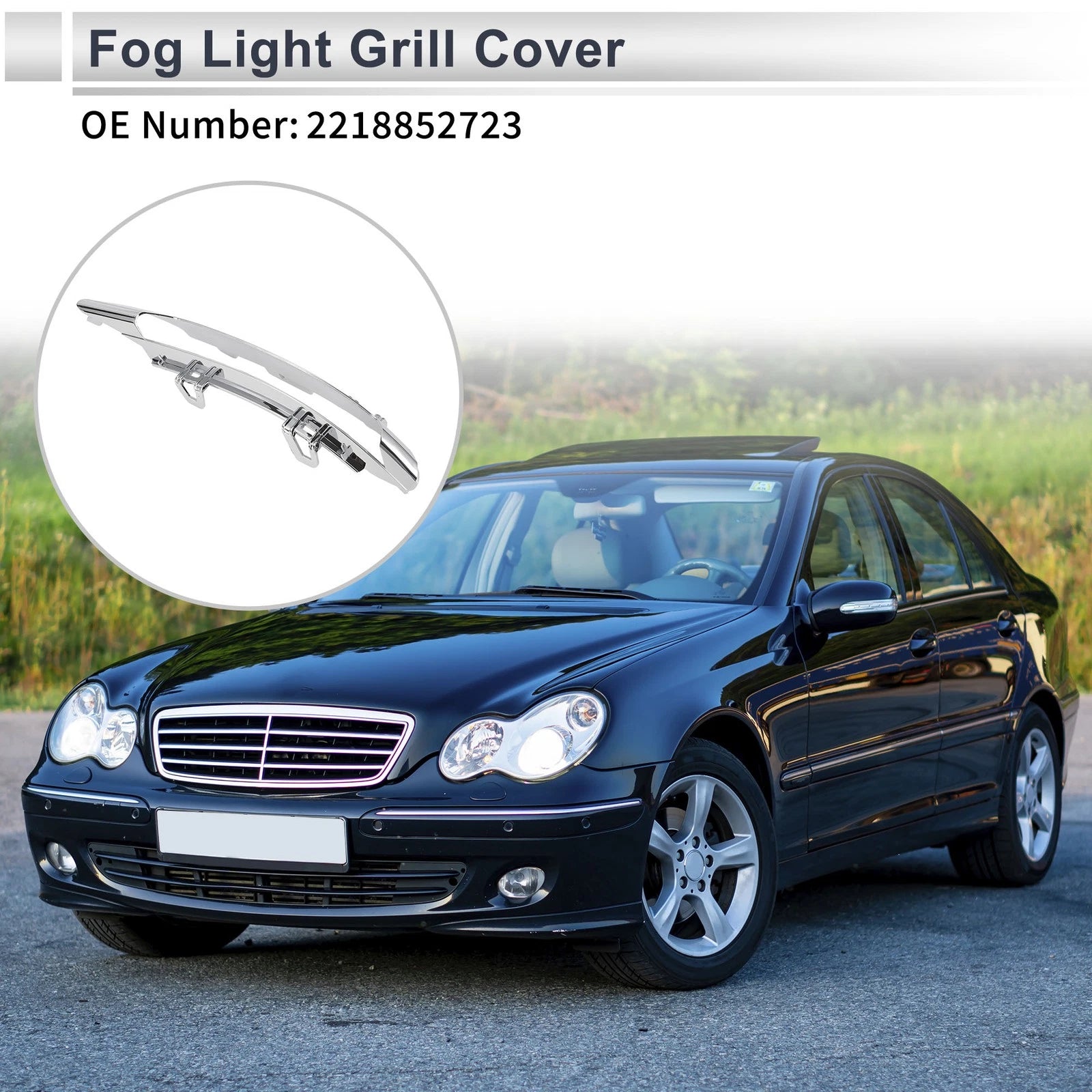 1 Pc Fog Light Grill for Mercedes Benz W221 (2010–2013) No. 2218852723
