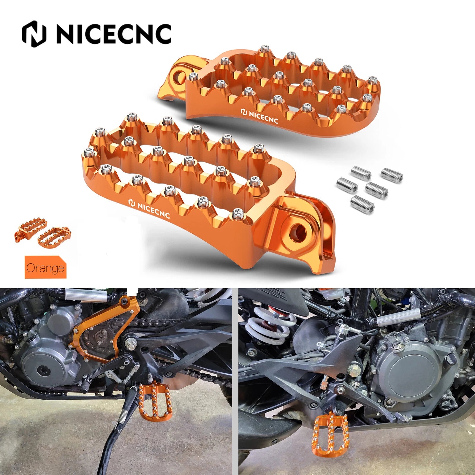 62mm Aluminum Wide Foot Pegs for KTM 390 Adventure (2020–2024)