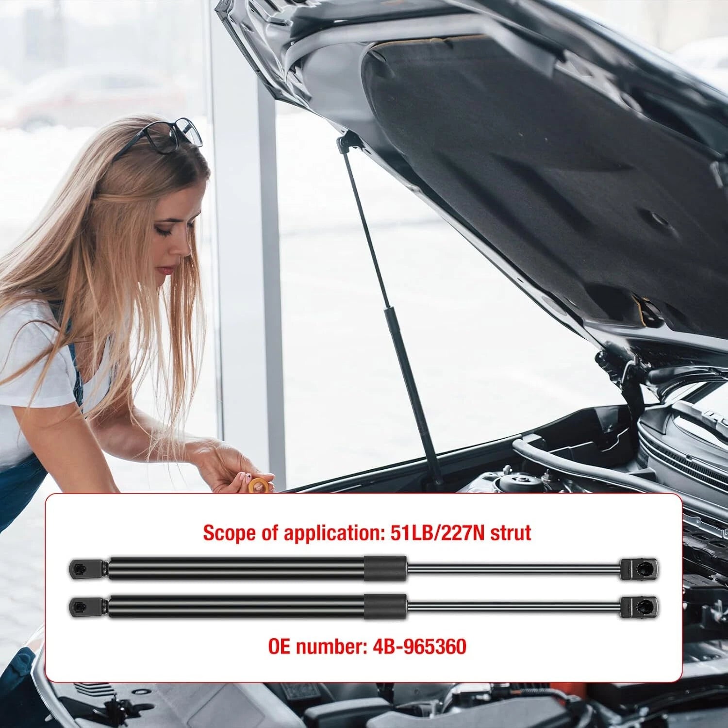2x Hood Lift Supports Shocks Struts for Ford Super Duty 2017–2022