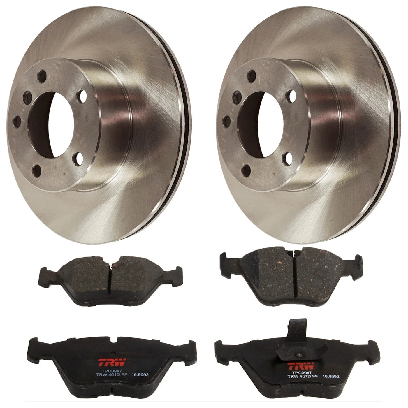 2X Brake Disc and Pad Kit for BMW 525 528 525i