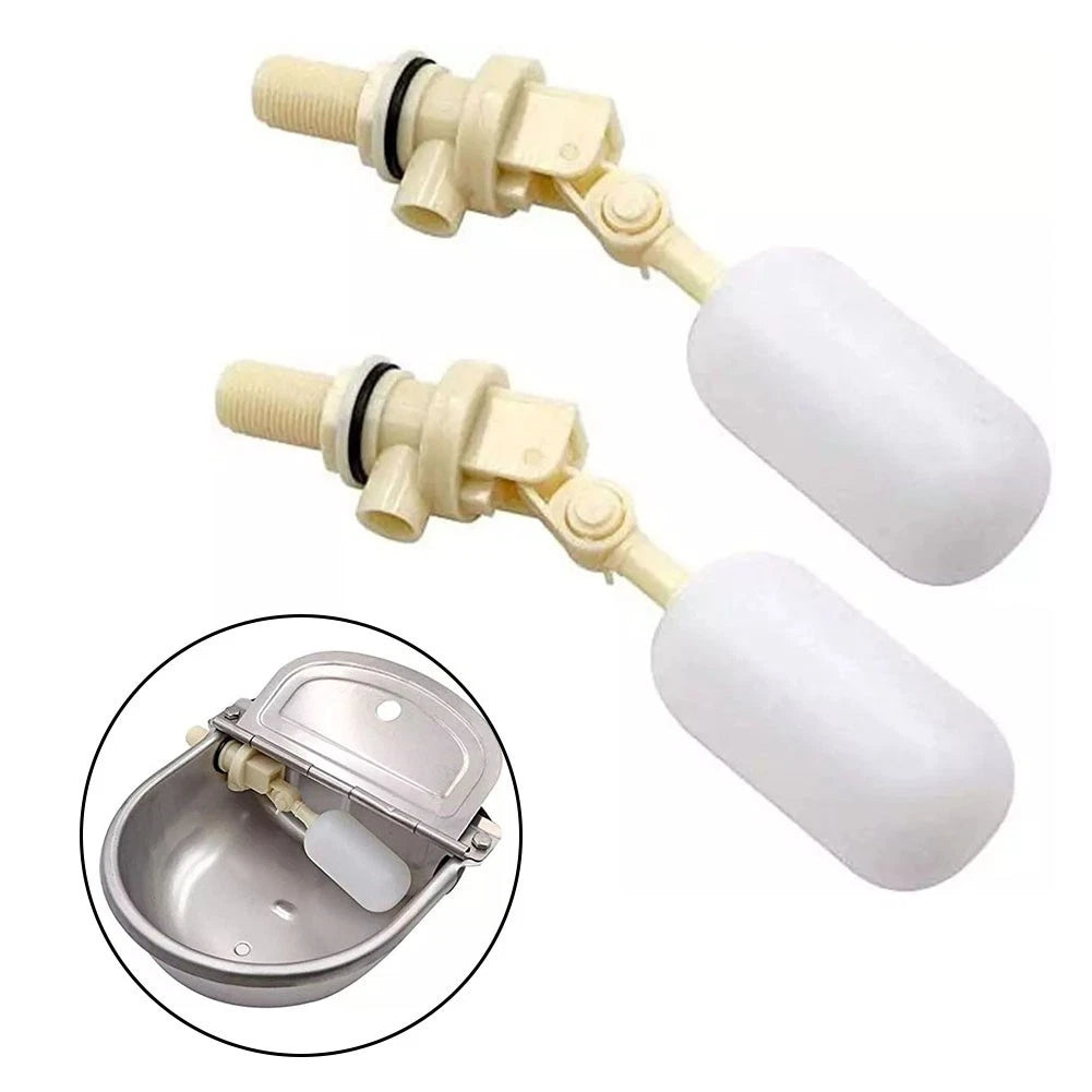 2X Float Valves for Water Level Control (12 inch, ABS Plastic)