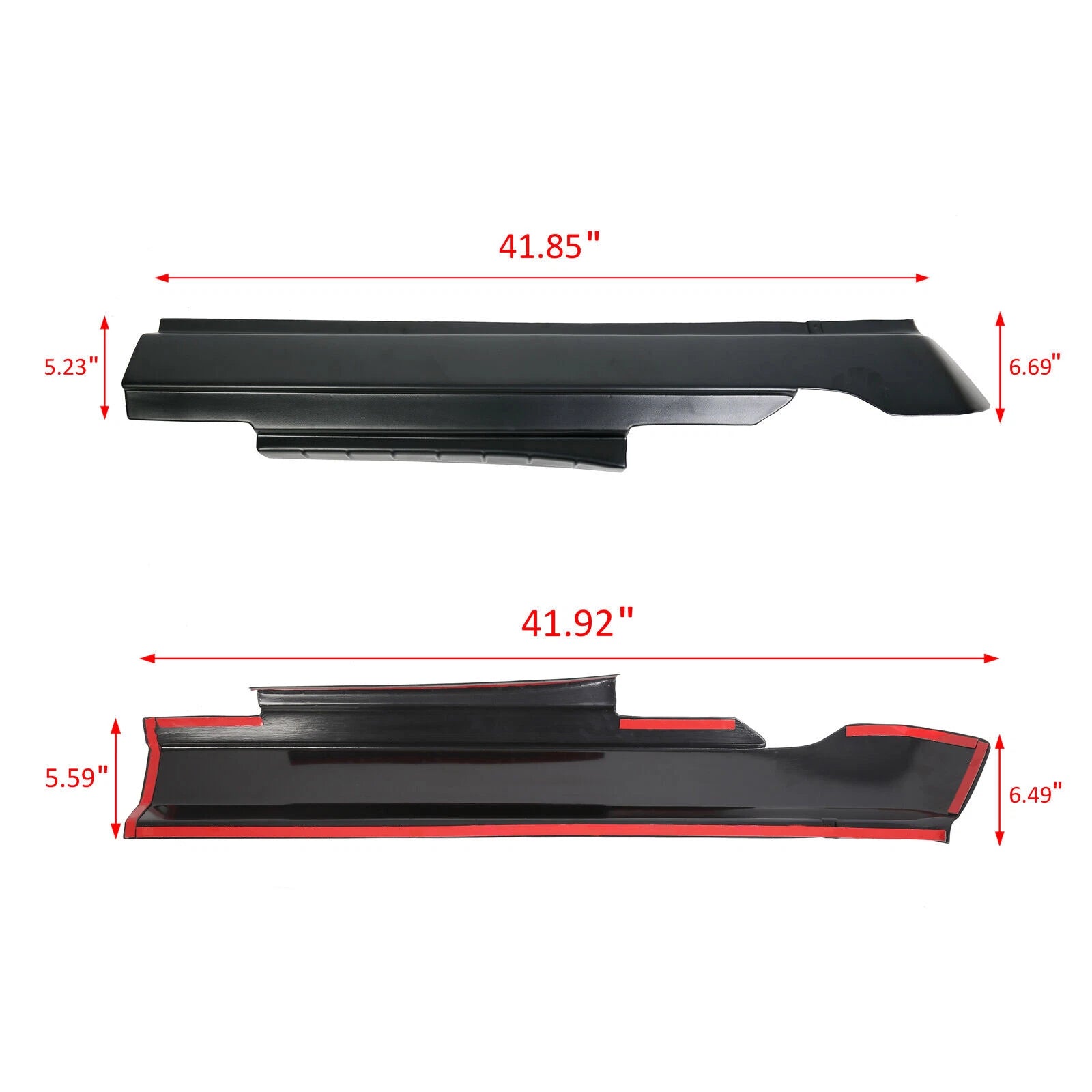 Set of 4 Rocker Panel Guard Sill Plate Covers for Ram 1500/2500/3500 (2009–2018)