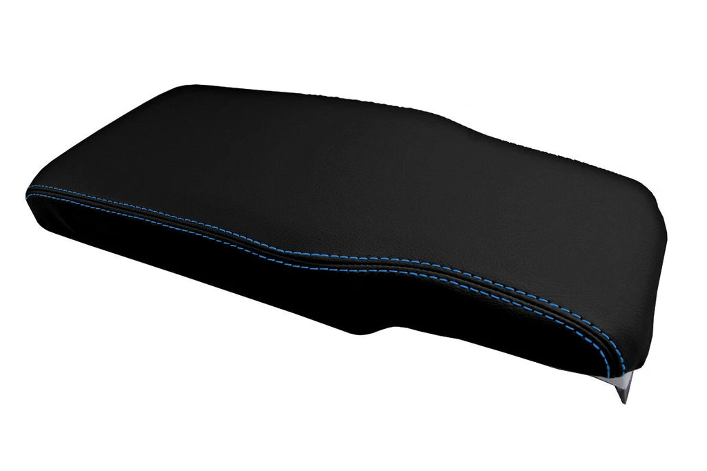 Console Lid Pull Over Cover Leather for Lincoln Town Car (2003–2011) Blue Stitch