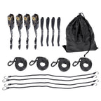 Set of 4 Ratchet Straps 1" x 15' 2200 lbs Break Strength with S Hooks