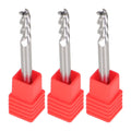 3 Pcs 3/16" 3 Flute Carbide End Mill (9/16" LOC, 2" Overall Length)
