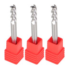 3 Pcs 3/16" 3 Flute Carbide End Mill (9/16" LOC, 2" Overall Length)