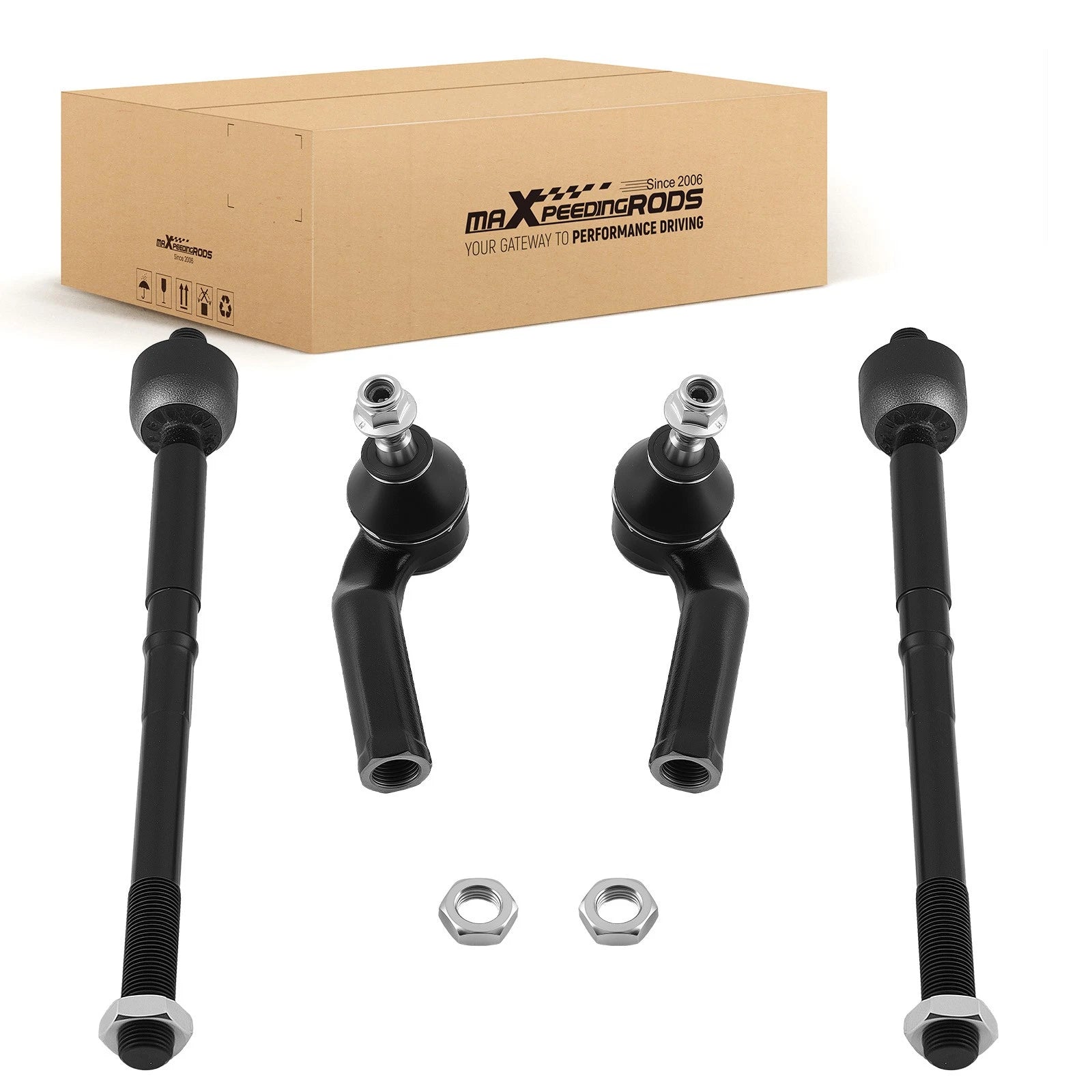 Tie Rod End for Ford Focus Escape (2012–2018) 4Pcs Front Left Right Inner Outer