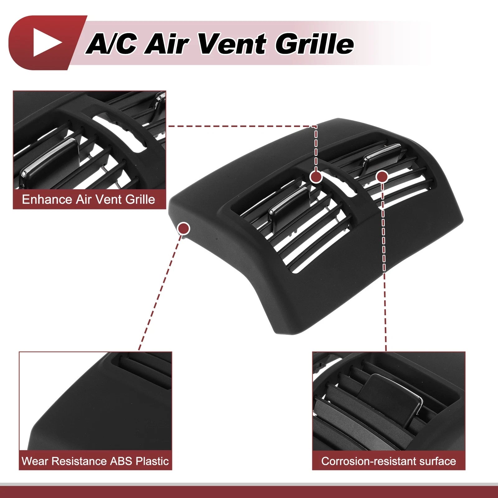 Rear Center Console Air Outlet Vent Grille No. 21283004549116 for Mercedes-Benz 