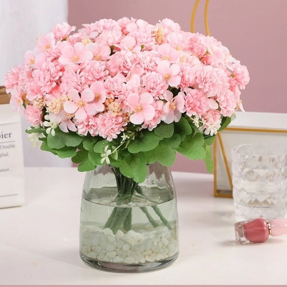 Artificial Silk Chrysanthemum Bouquet for Living Room Decor