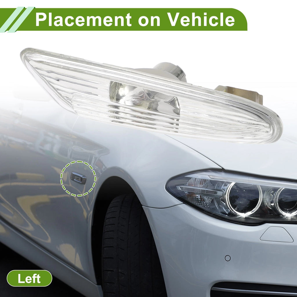 1 Pc Left Side Marker Light Cover for BMW 3 Series E90 (2006–2010) 63137253326