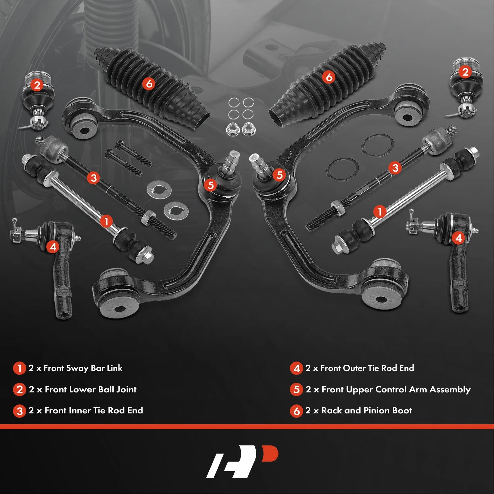 12x Front Control Arm with Ball Joint for Ford