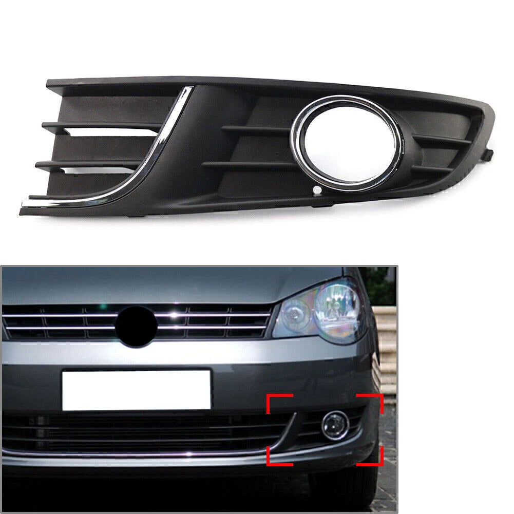 1PC ABS Left Front Bumper Fog Light Cover for VW Polo (2011–2013) 6QD854661A