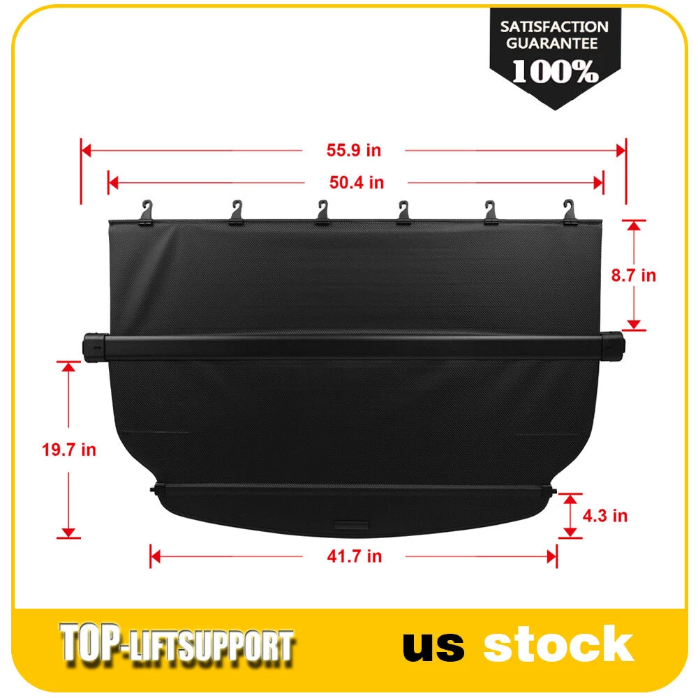 Carbon Fiber Rear Cargo Security Trunk Cover for Honda CR-V (2007–2011)