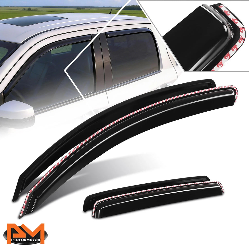 In-Channel Side Window Visors for Toyota Tundra Crewmax (2007–2021)