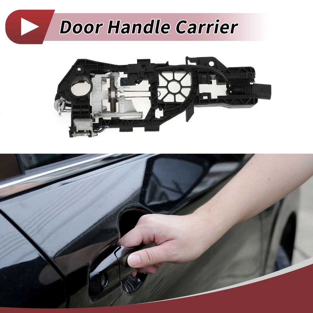 Front Right Door Handle Carrier for Volkswagen CC (2009–2017) No. 3C8837886 Black