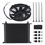 30 Row Engine Oil Cooler with 7" Fan for Universal Street Vehicles