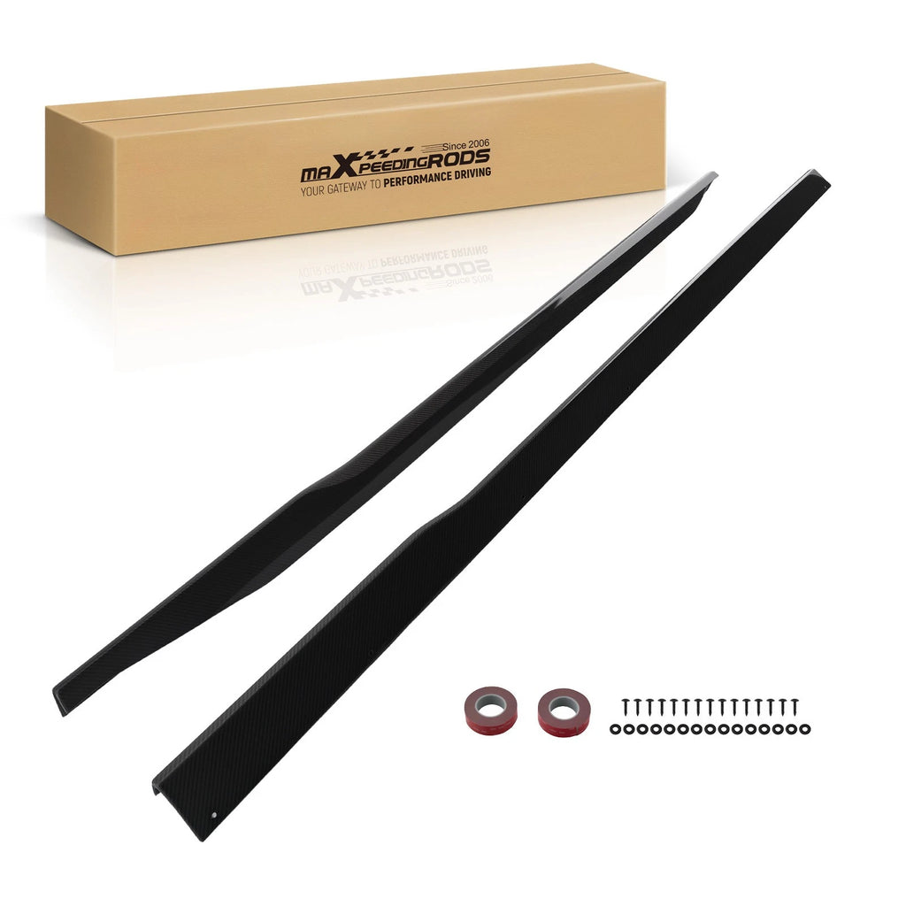 Side Skirt Extension for Ford Mustang Dark Horse/GT Premium (2024–2025) Carbon Fiber