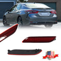 2X Red Lens Rear Bumper Bar Reflector Lights for Toyota Camry (2018–2023)
