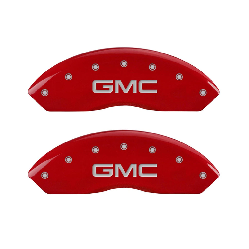 Set of 4 Caliper Covers Red Front for 2017-2020 GMC Acadia by MGP