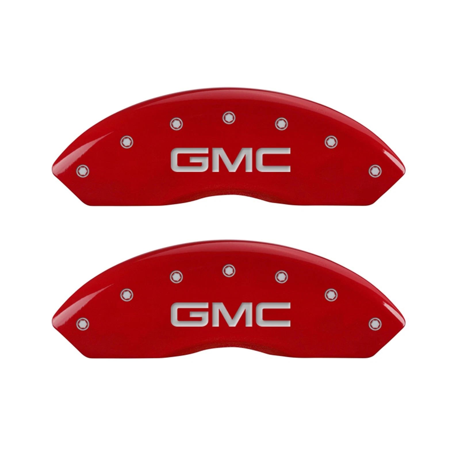 Set of 4 Caliper Covers Red Front for 2017-2020 GMC Acadia by MGP