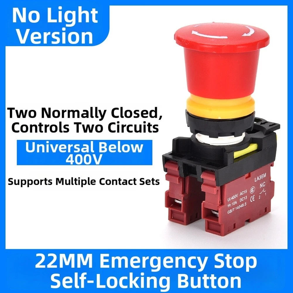 LA36M 22mm Stop Button for Industrial Applications (400V)