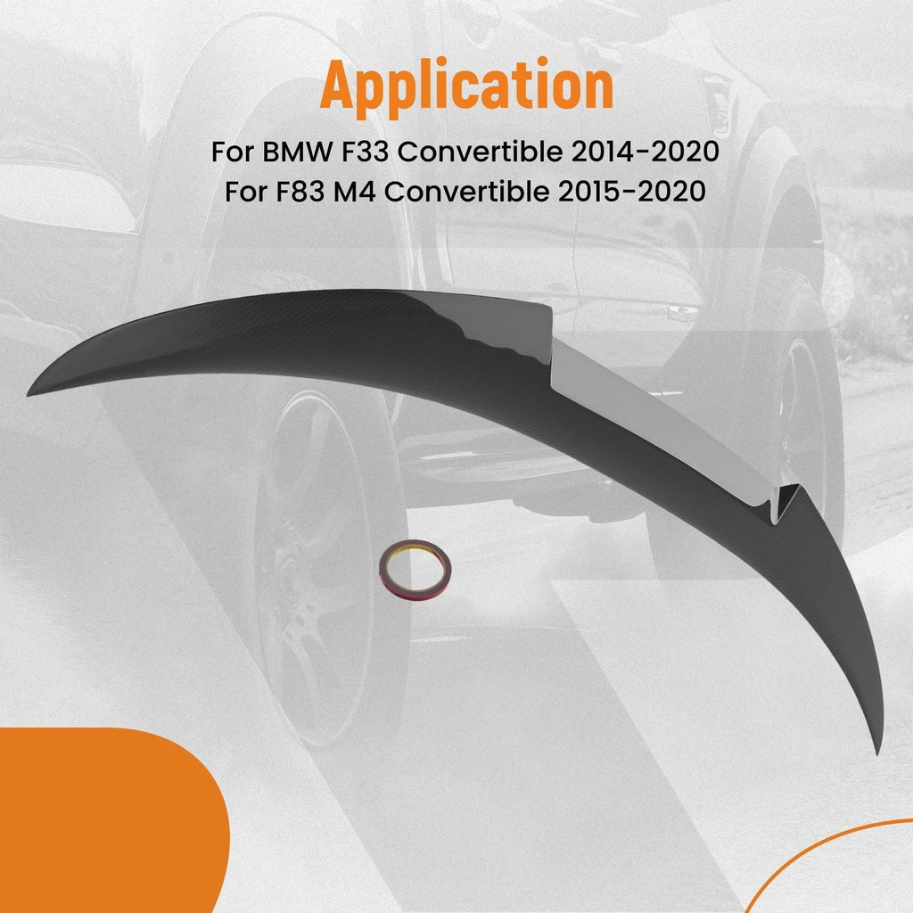 Carbon Fiber Trunk Spoiler for BMW M4 F33 F83 (2014–2020)
