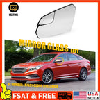Heated Left Side Mirror Glass for Hyundai Sonata (2015–2019)