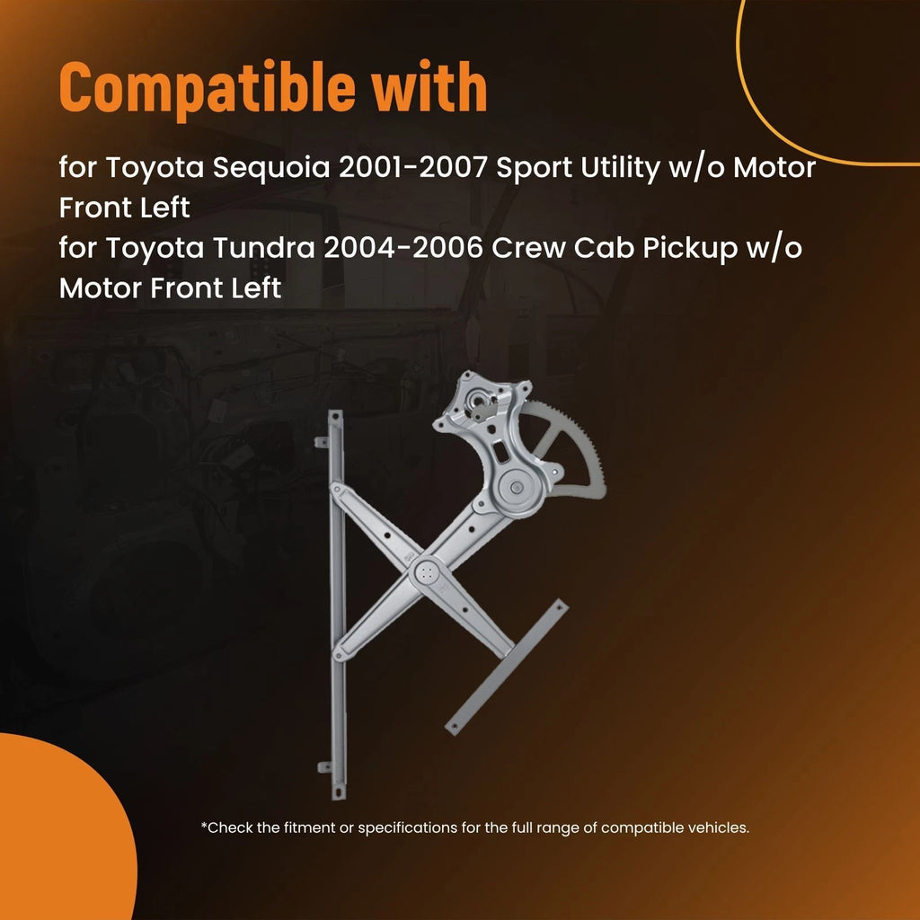 Front Driver Window Regulator for Toyota Sequoia Tundra (2001–2007)