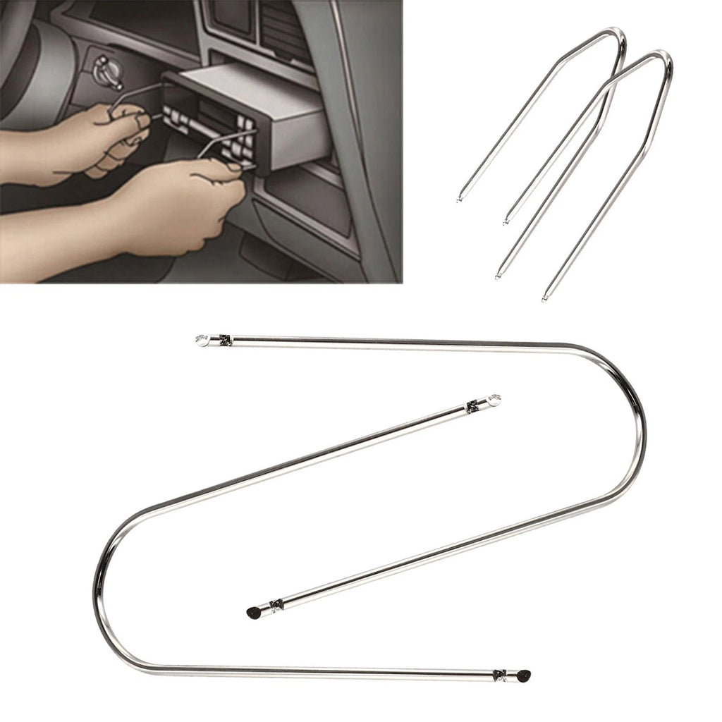 Set of 4 Car Stereo Radio Removal Keys Tool Kit for Universal Use