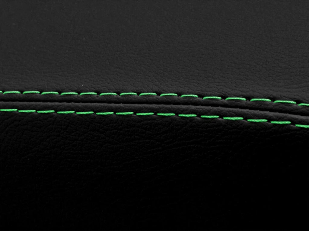 Leather Console Lid Armrest Cover for Toyota Corolla (2014–2019) Green Stitch
