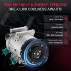 A/C Compressor with Clutch for Hyundai Sonata, Kia Optima (2011–2014) 2.0L 2.4L