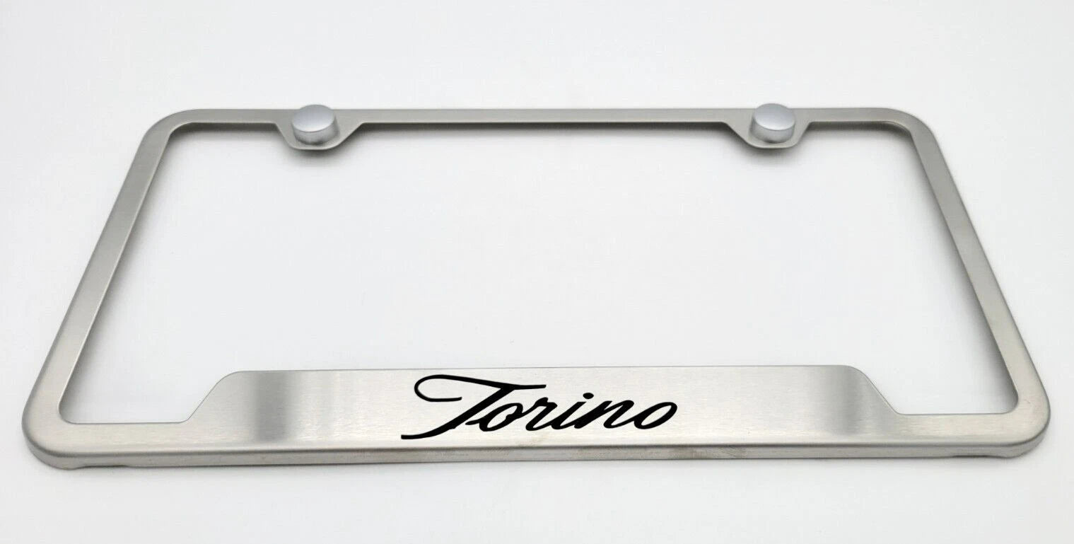 License Plate Frame Replacement Brushed Stainless for Ford Torino (1968–1976)