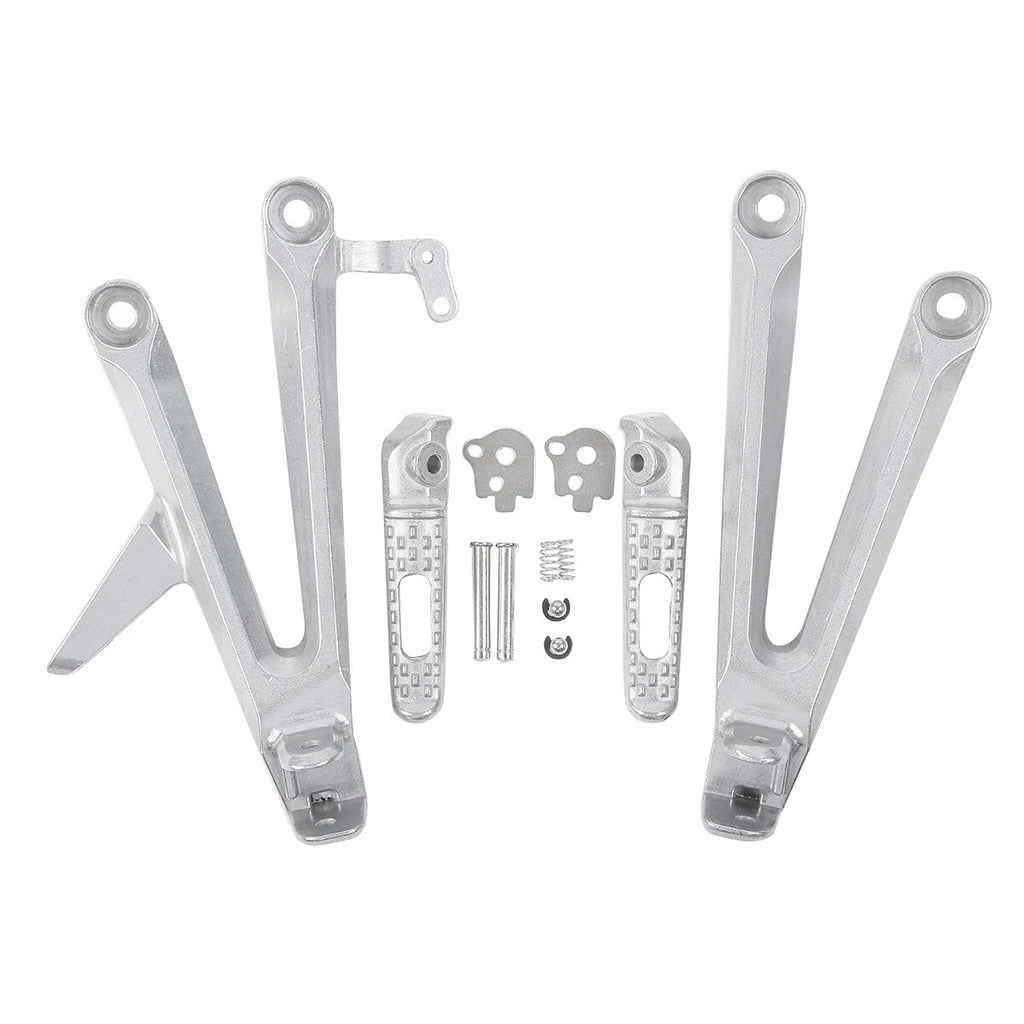Set of 2 Passenger Footrests Footpegs Bracket for Honda CBR1000RR (2004–2007)