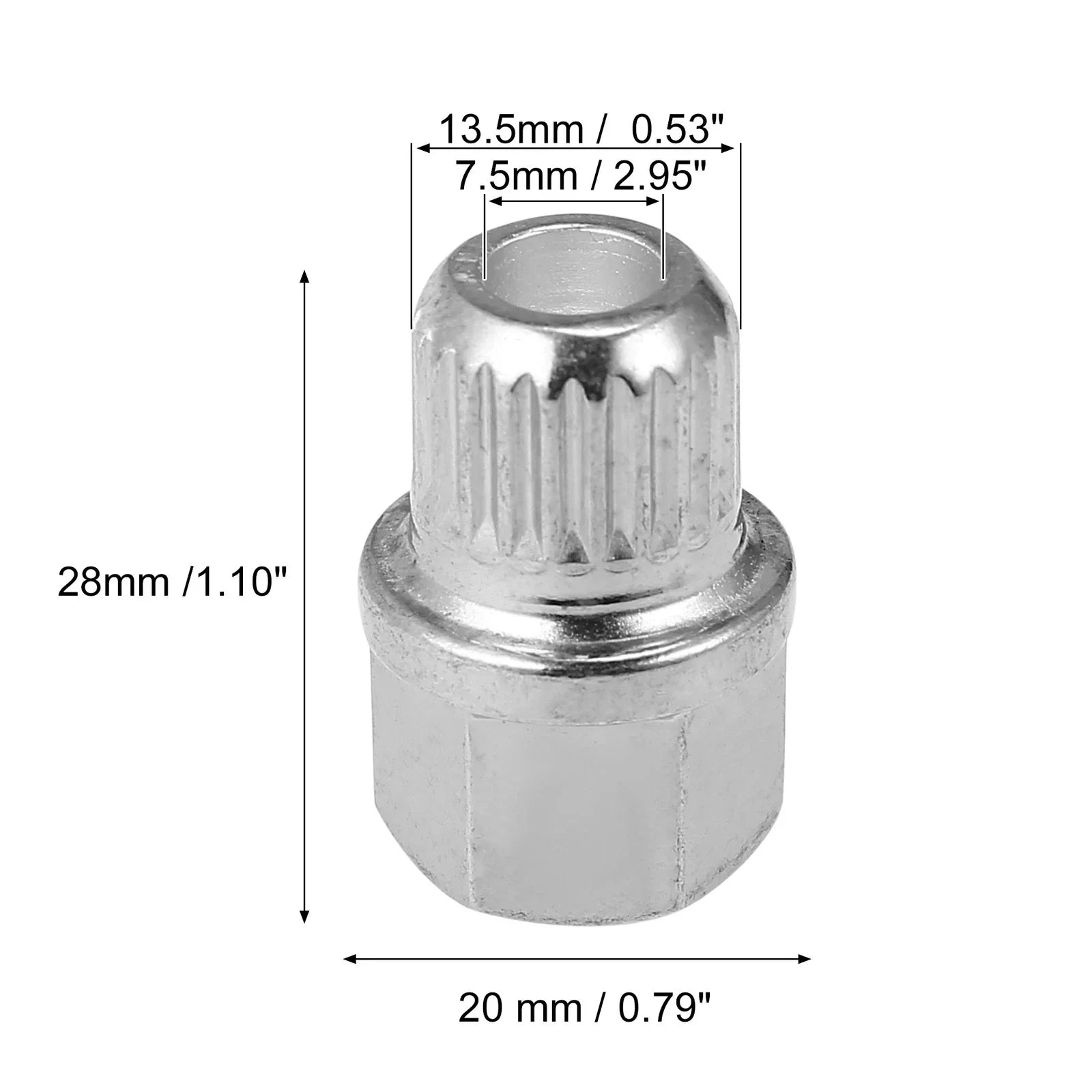 38/22PT Hollow Wheel Lock Lug Nut Screw Removal Key for BMW