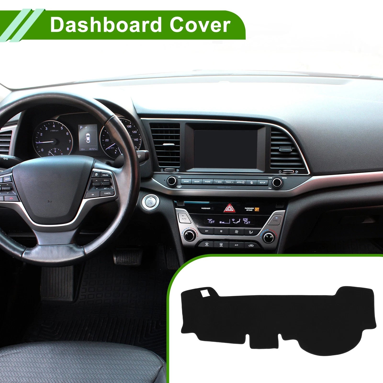 Dashboard Cover for Honda N-WGN JH3/JH4 (2019–2024) Black Anti-Slip