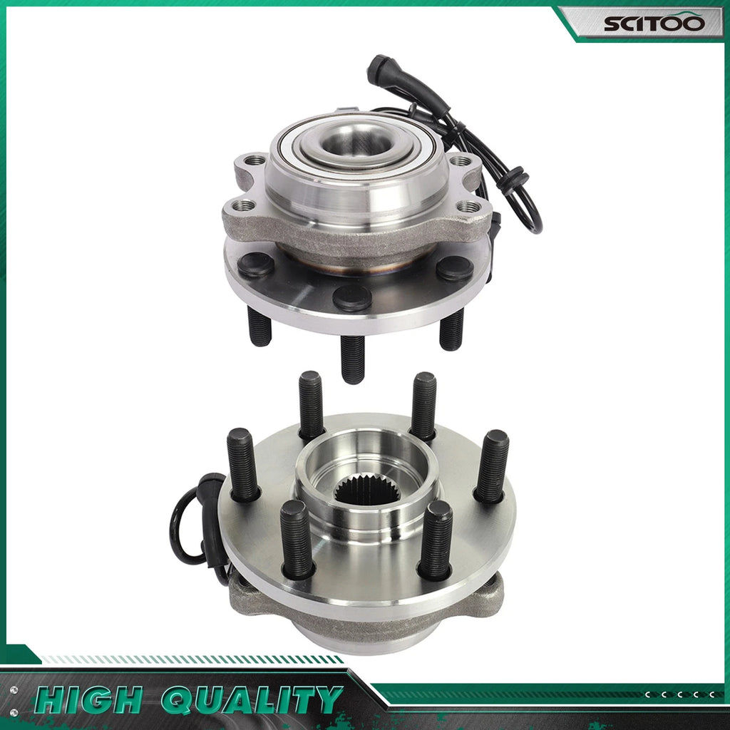 2X Front Wheel Hub Bearing Assembly for Nissan Frontier (2005–2019) 4WD, 6 Bolts