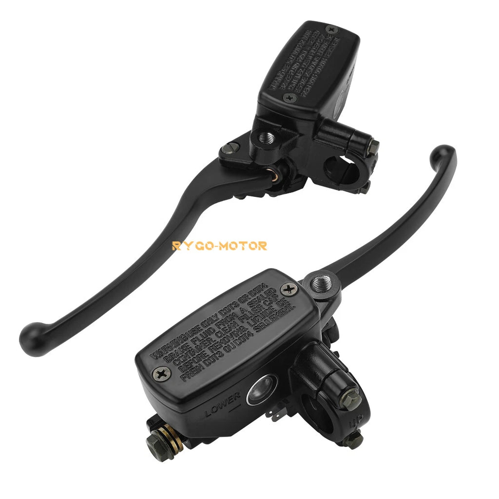 Brake Master Cylinder & Clutch Lever Set for Honda Yamaha Suzuki Kawasaki (7/8")