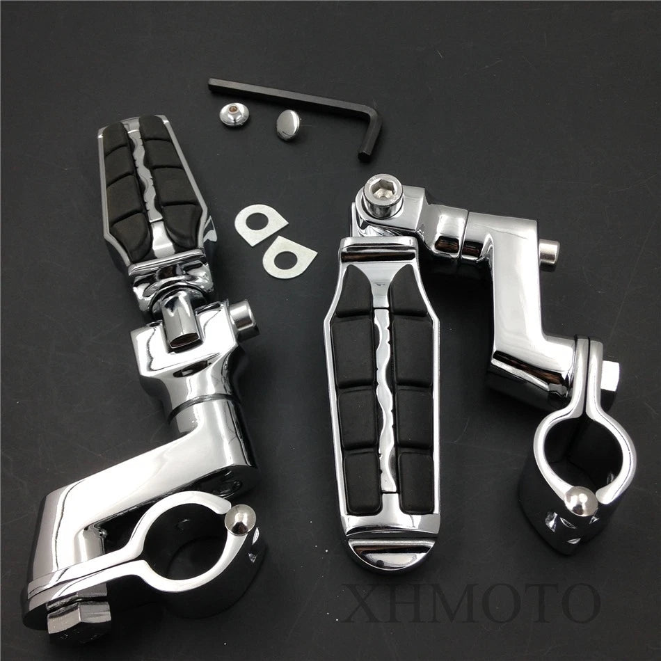 1.5" Highway Radical Tombstone Offset Mount Clamp Foot Peg for Honda GoldWing