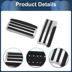 Set of 1 Automatic Footrest Pedals Cover for Nissan Frontier (2022–2024) Silver Tone