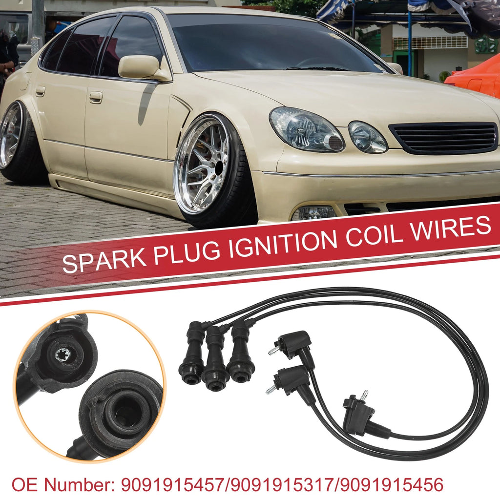 3pcs Spark Plug Wire Ignition Coil Cable No. 9091915457 for Lexus GS300 IS300 (1998–2005)
